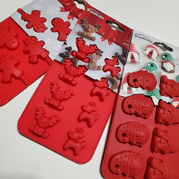 NEW SET OF 3 SILICONE CHOCOLATE MOLD (22 CAVITIES) -  6 DESIGNS - Picture 3 of 15